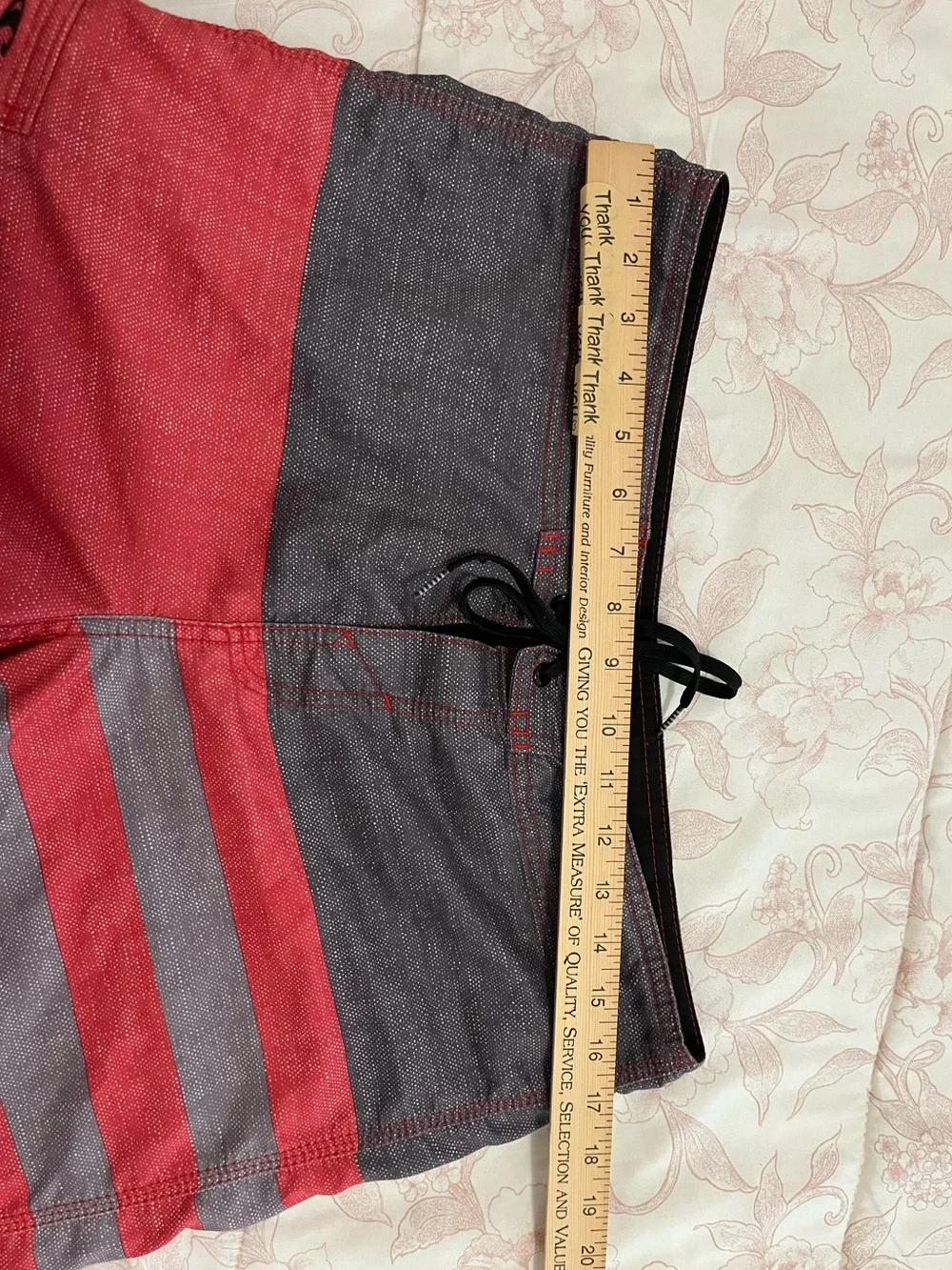 O'Neill Red and Gray Striped Men's Board shorts size 33